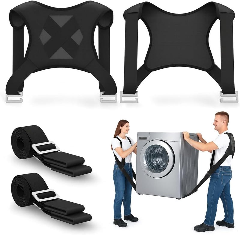 NOCOEX Moving Straps 2-Person for Lifting - Shoulder Lifting and Moving System with Back Support for Movers Easily & Safely Carry Furniture Appliance Mattresses Heavy Object Up to 880 lbs Like a Pro - Image 1